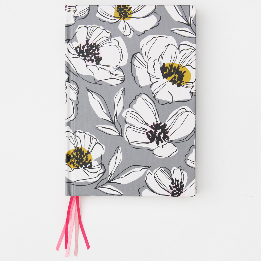 Floral Print Multi Ribbon Notebook By Caroline Gardner Vibrant Home